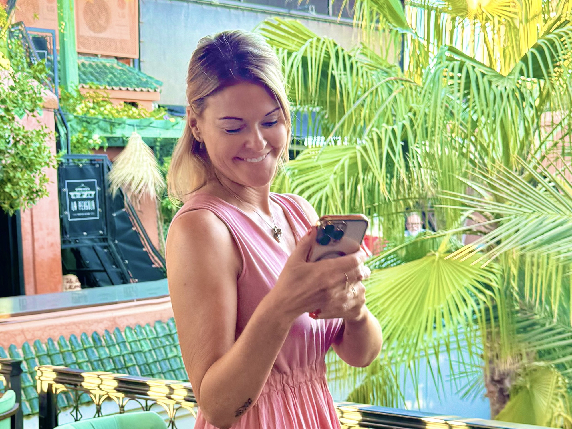 Woman with her phone 