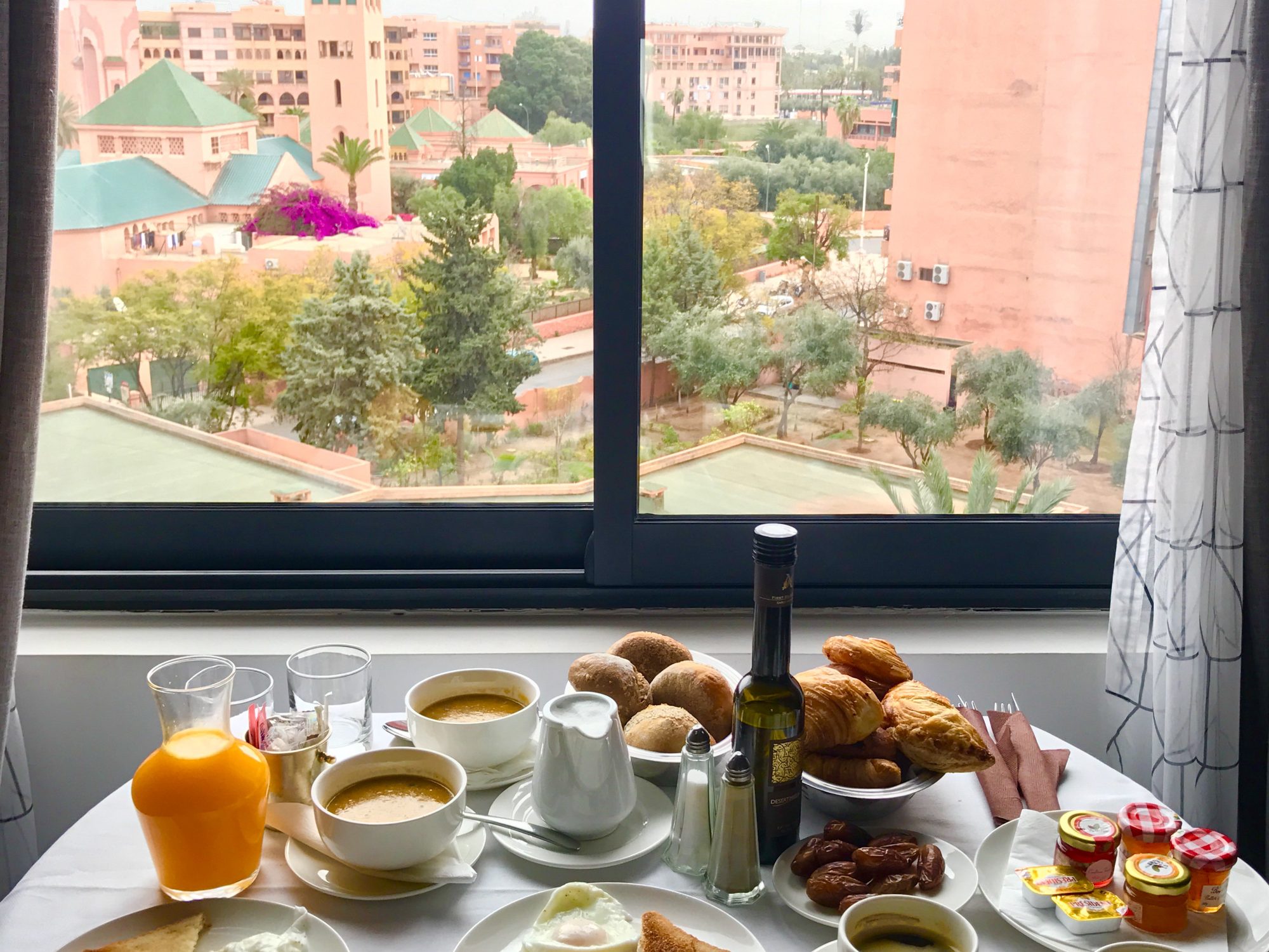 Breakfast with a view of Marrakech from 2Ciels hotels 